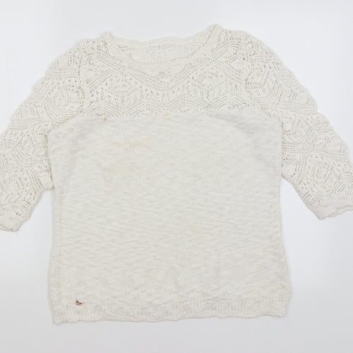 Preworn Womens White   Pullover Jumper Size 16