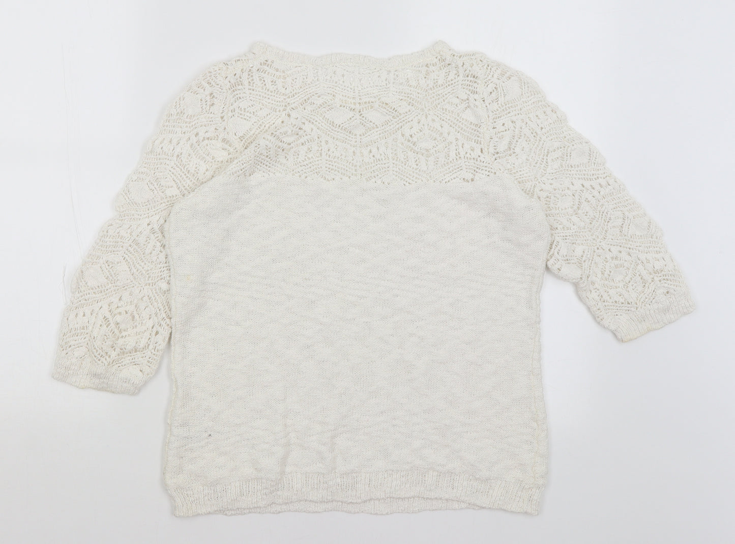 Preworn Womens White   Pullover Jumper Size 16