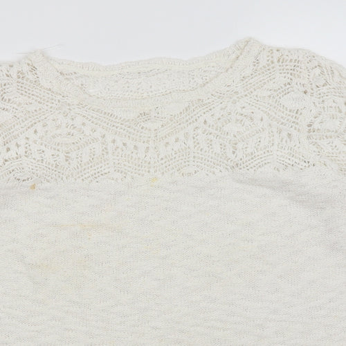 Preworn Womens White   Pullover Jumper Size 16