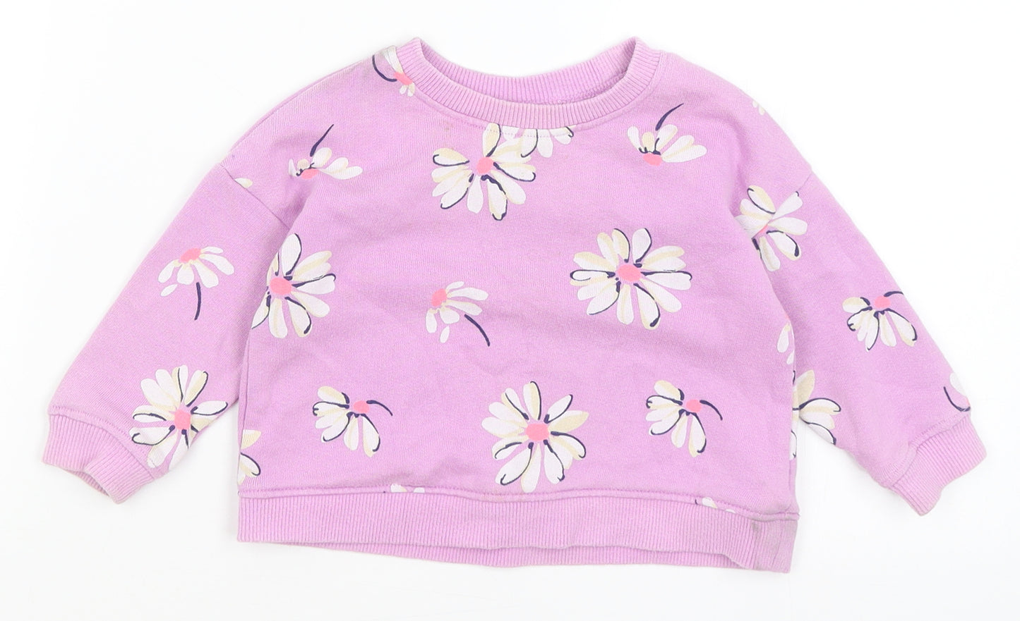 NEXT Baby Purple Floral  Pullover Jumper Size 12-18 Months