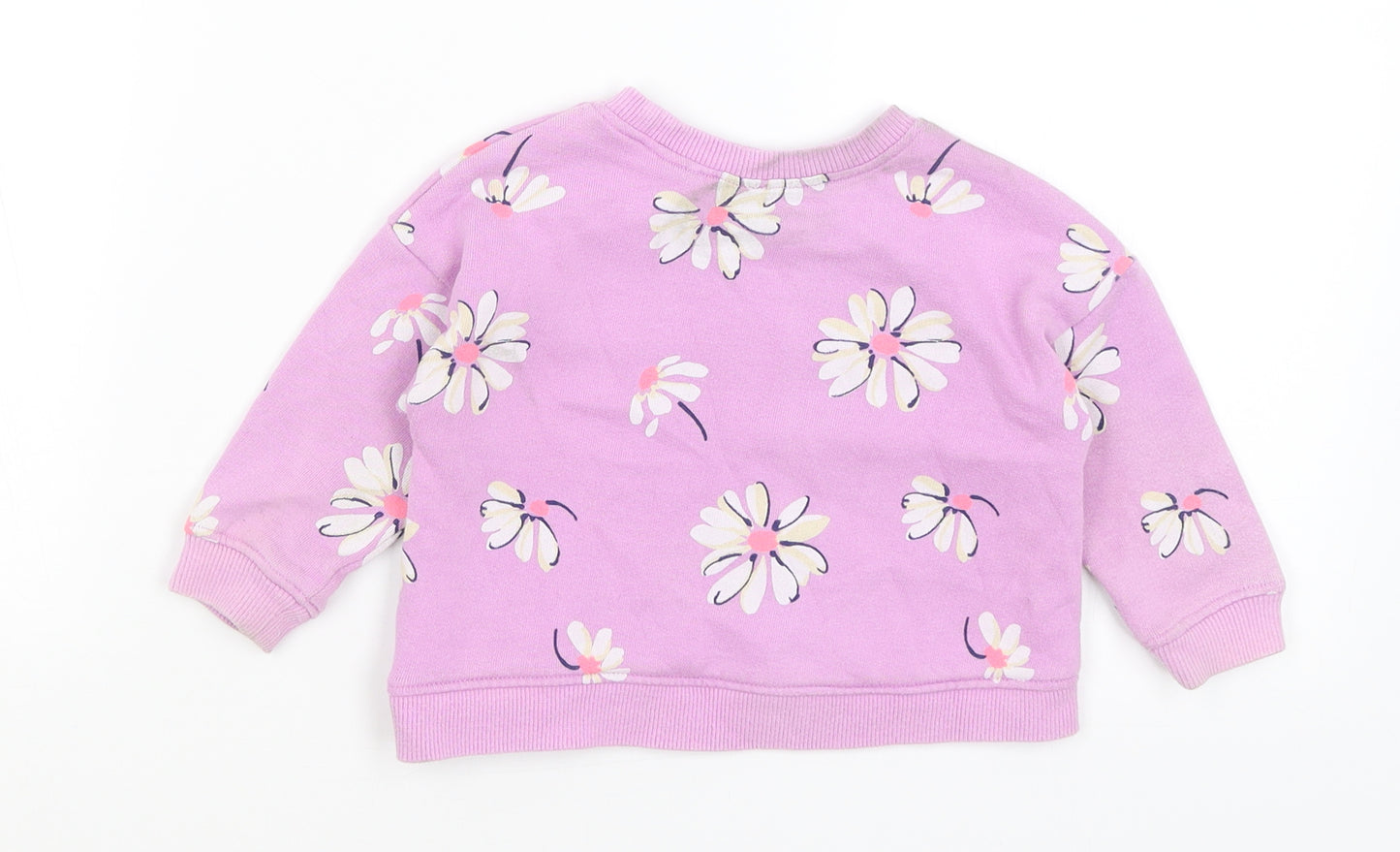 NEXT Baby Purple Floral  Pullover Jumper Size 12-18 Months