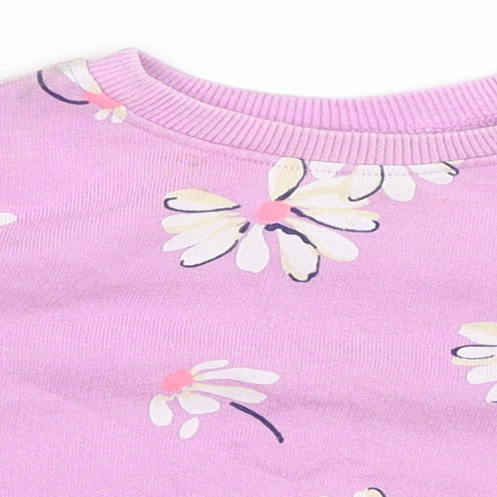 NEXT Baby Purple Floral  Pullover Jumper Size 12-18 Months