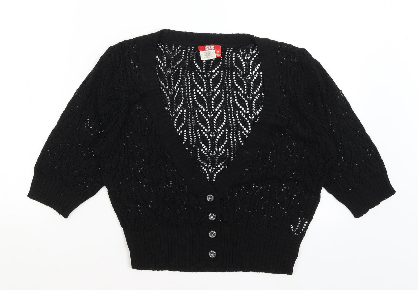 Ses Womens Black   Cardigan Jumper Size 14