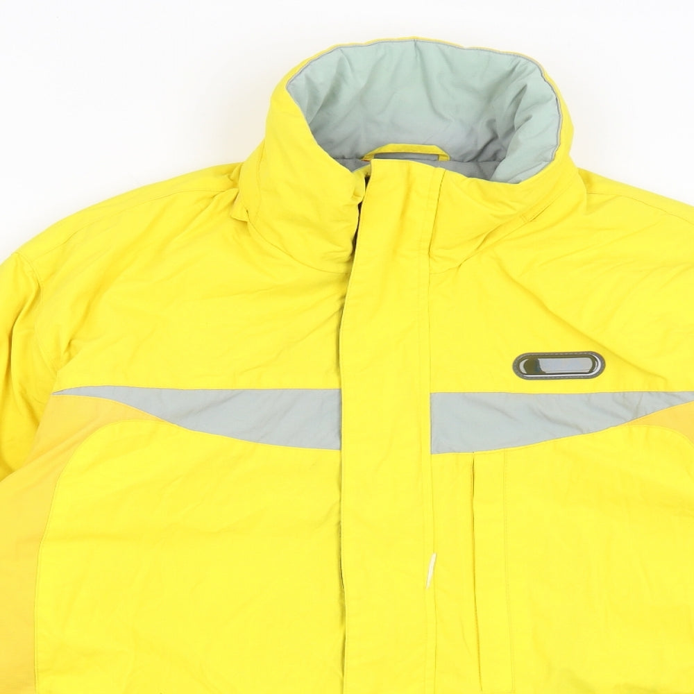 FILA Mens Yellow   Rain Coat Coat Size L