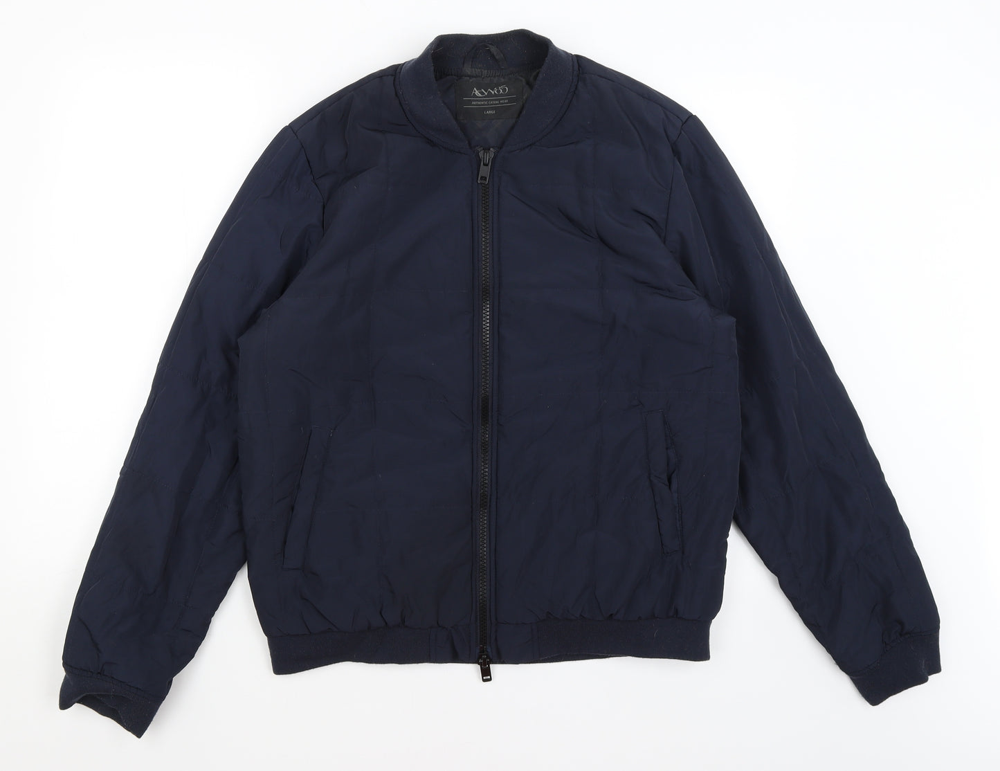 ACW 85 Mens Blue   Quilted Coat Size L