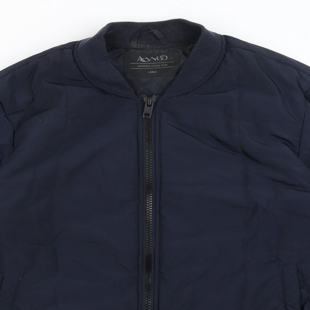 ACW 85 Mens Blue   Quilted Coat Size L