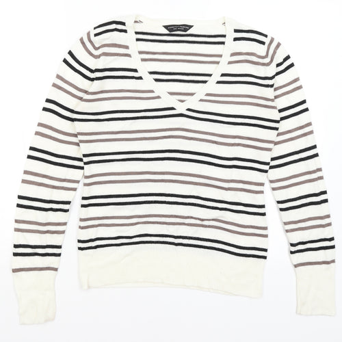 Dorothy Perkins Womens Ivory Striped  Pullover Jumper Size 12