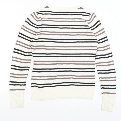 Dorothy Perkins Womens Ivory Striped  Pullover Jumper Size 12