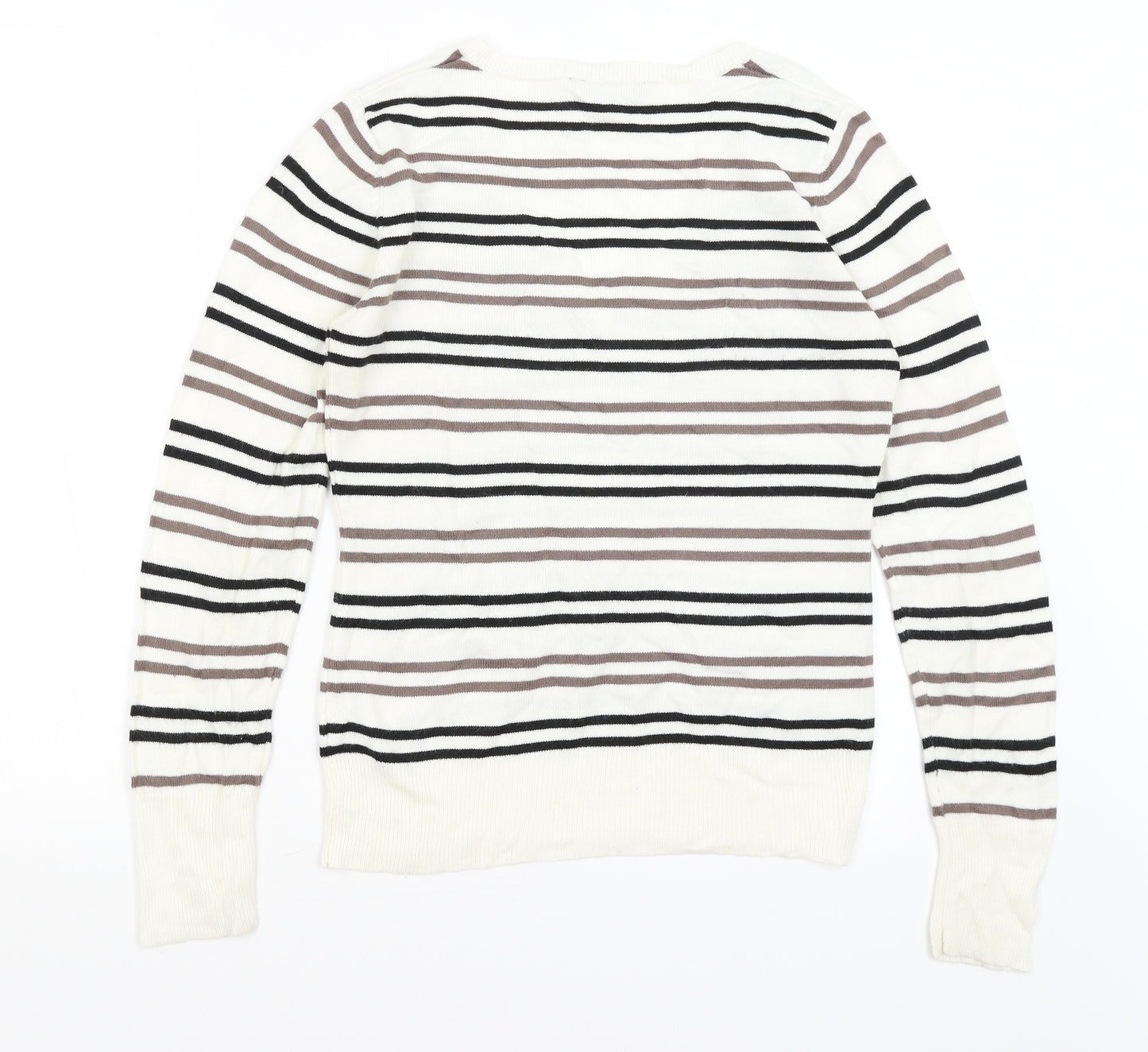 Dorothy Perkins Womens Ivory Striped  Pullover Jumper Size 12