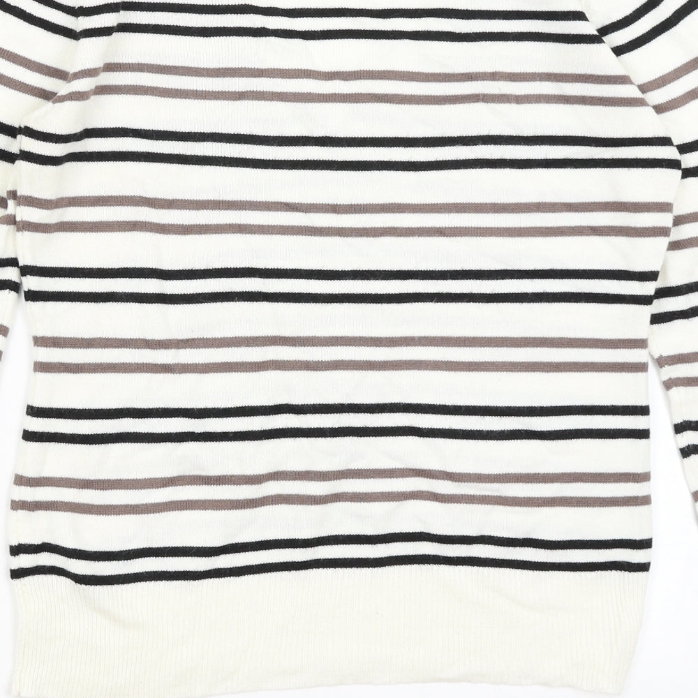 Dorothy Perkins Womens Ivory Striped  Pullover Jumper Size 12