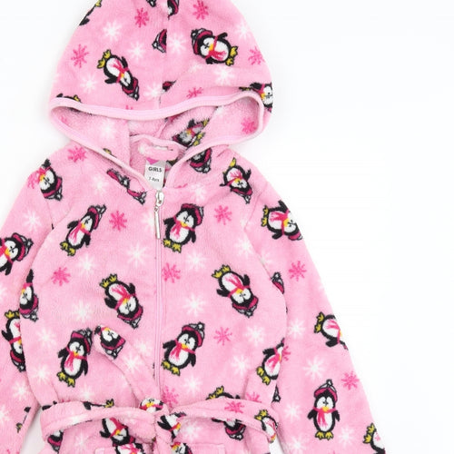 Peacocks Girls Pink Solid  Kimono Gown Size 7-8 Years  - Penguins