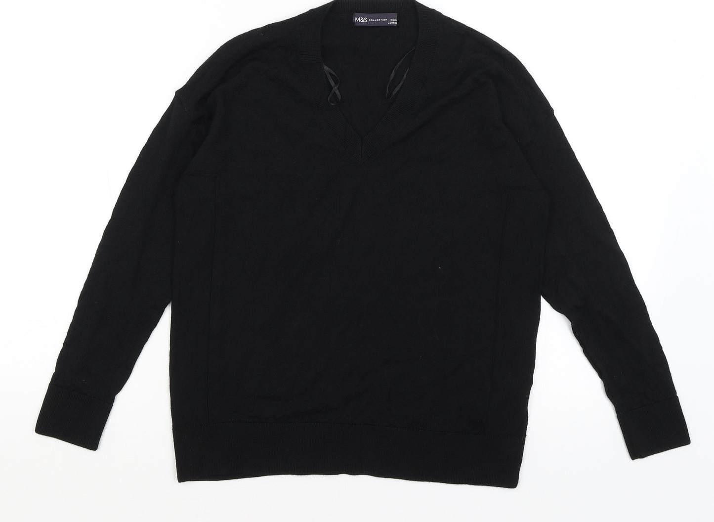 M7S Womens Black   Pullover Jumper Size S