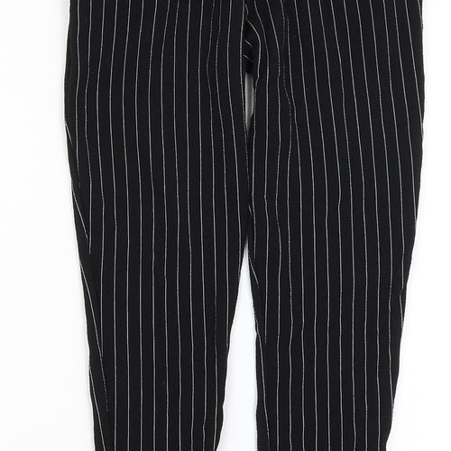 Pretty Little Thing Womens Black Striped  Trousers  Size 4 L23 in