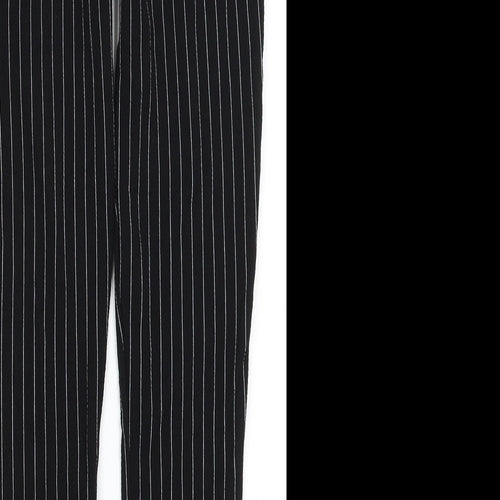 Pretty Little Thing Womens Black Striped  Trousers  Size 4 L23 in