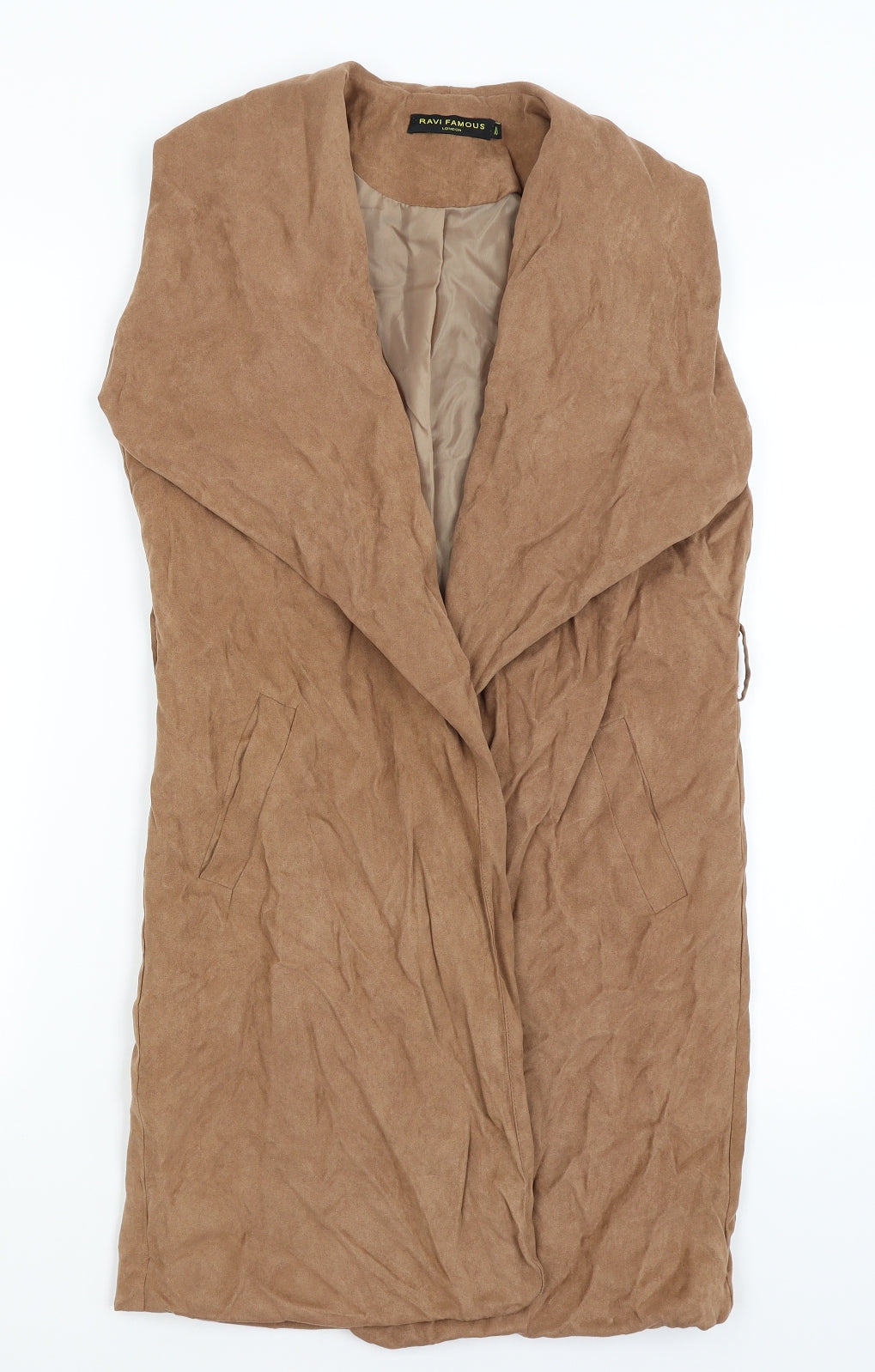 Ravi Famous Womens Brown   Vest Jumper Size 10