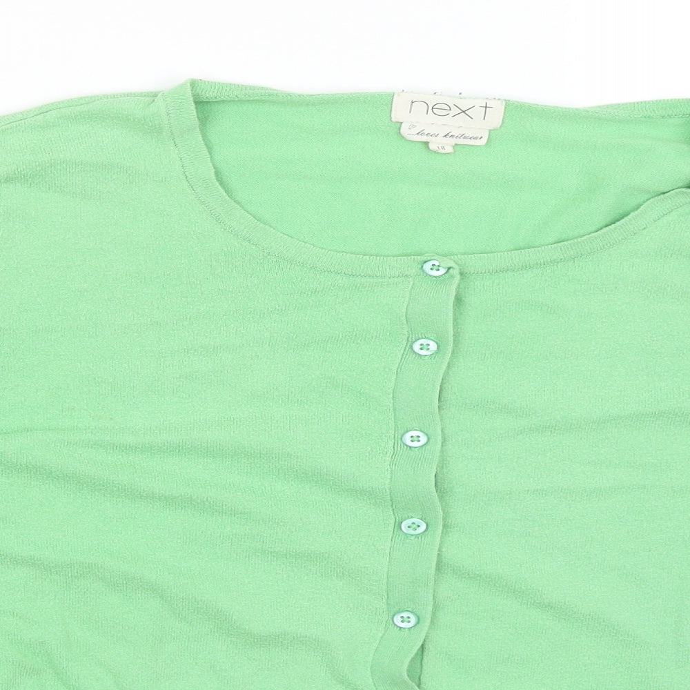 NEXT Womens Green   Cardigan Jumper Size 18