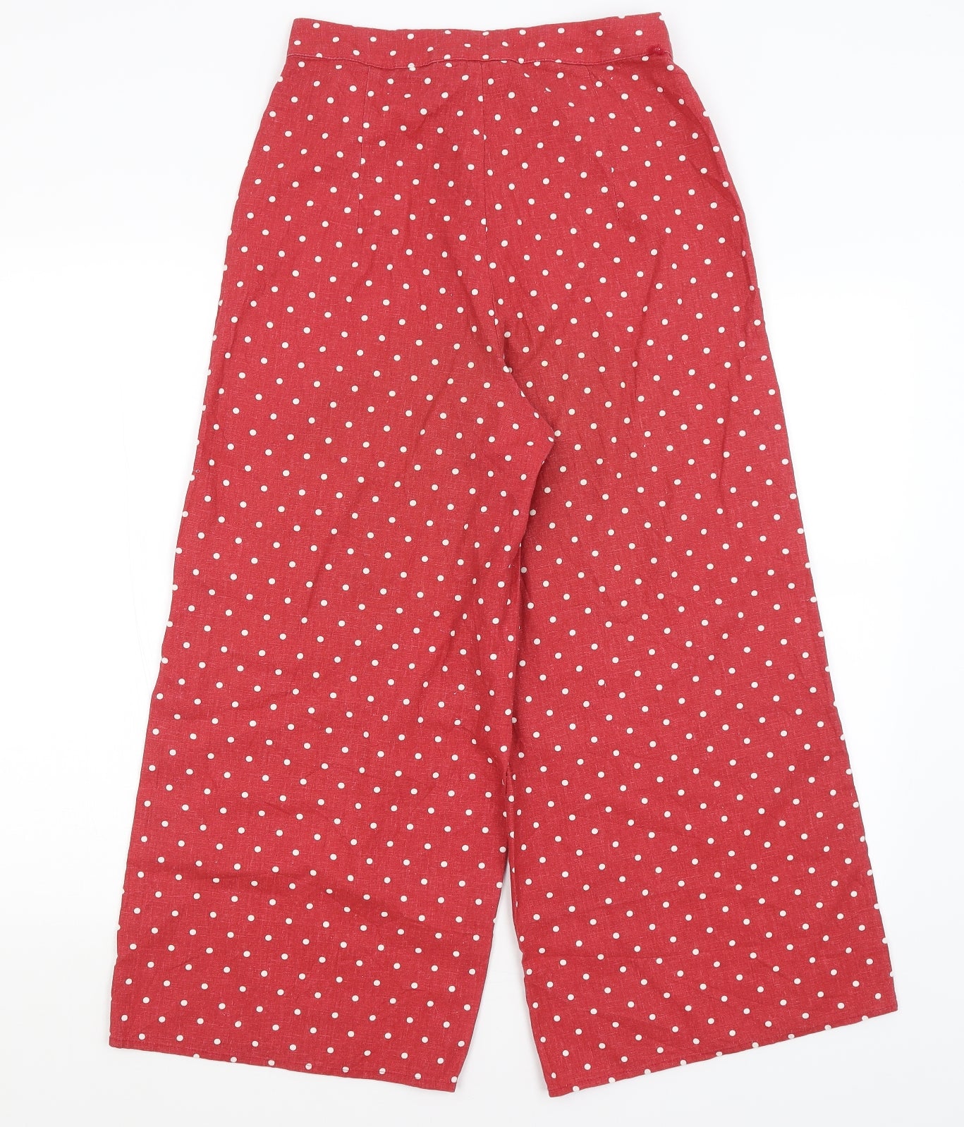 Stradivarius Womens Red Polka Dot  Trousers  Size 10 L23 in