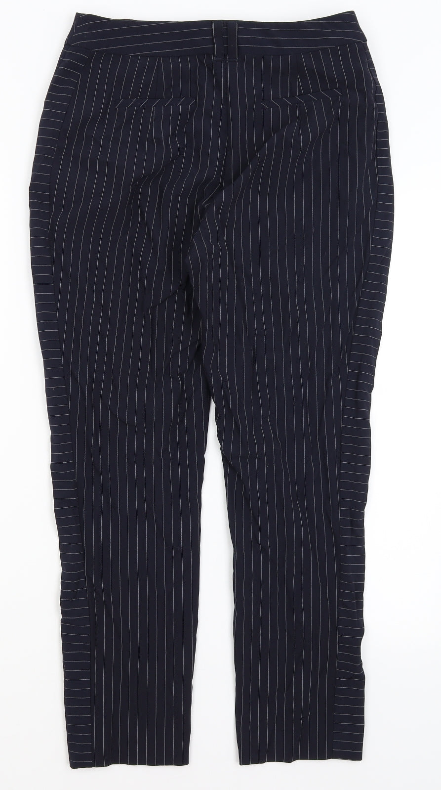 Topshop Womens Blue Striped  Trousers  Size 10 L25 in
