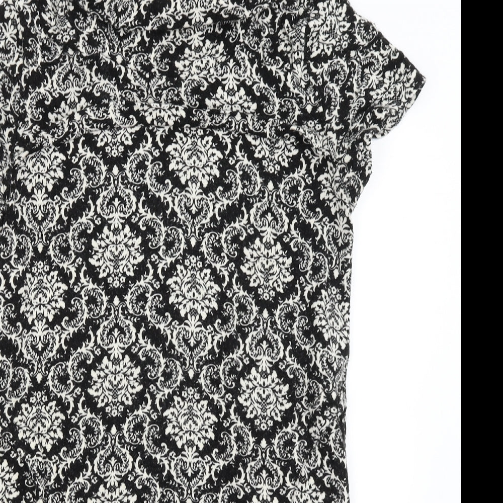 The Style Womens Black Paisley  Jumper Dress  Size S