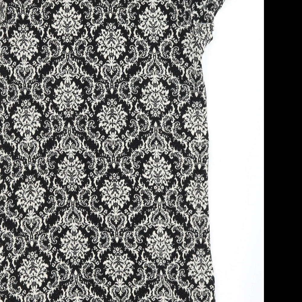 The Style Womens Black Paisley  Jumper Dress  Size S