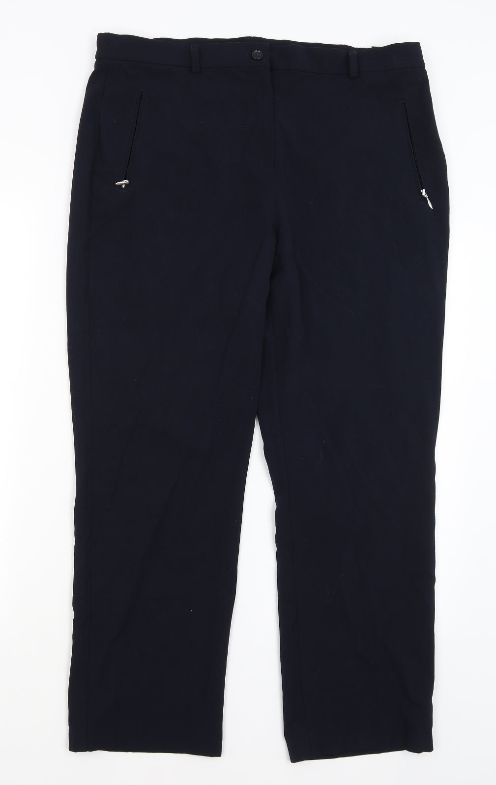 M&S Womens Blue   Trousers  Size 16 L27 in