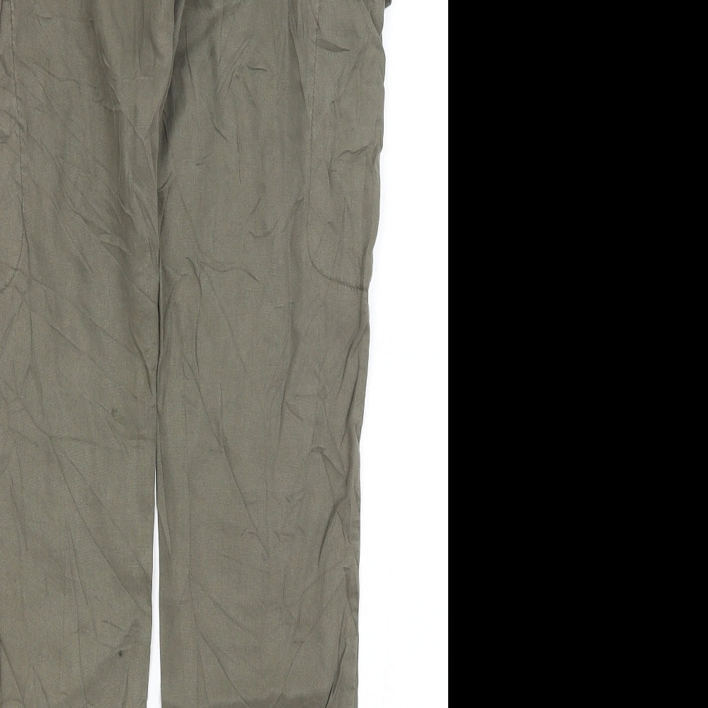 H&M Womens Green   Cargo Trousers Size 8 L31 in