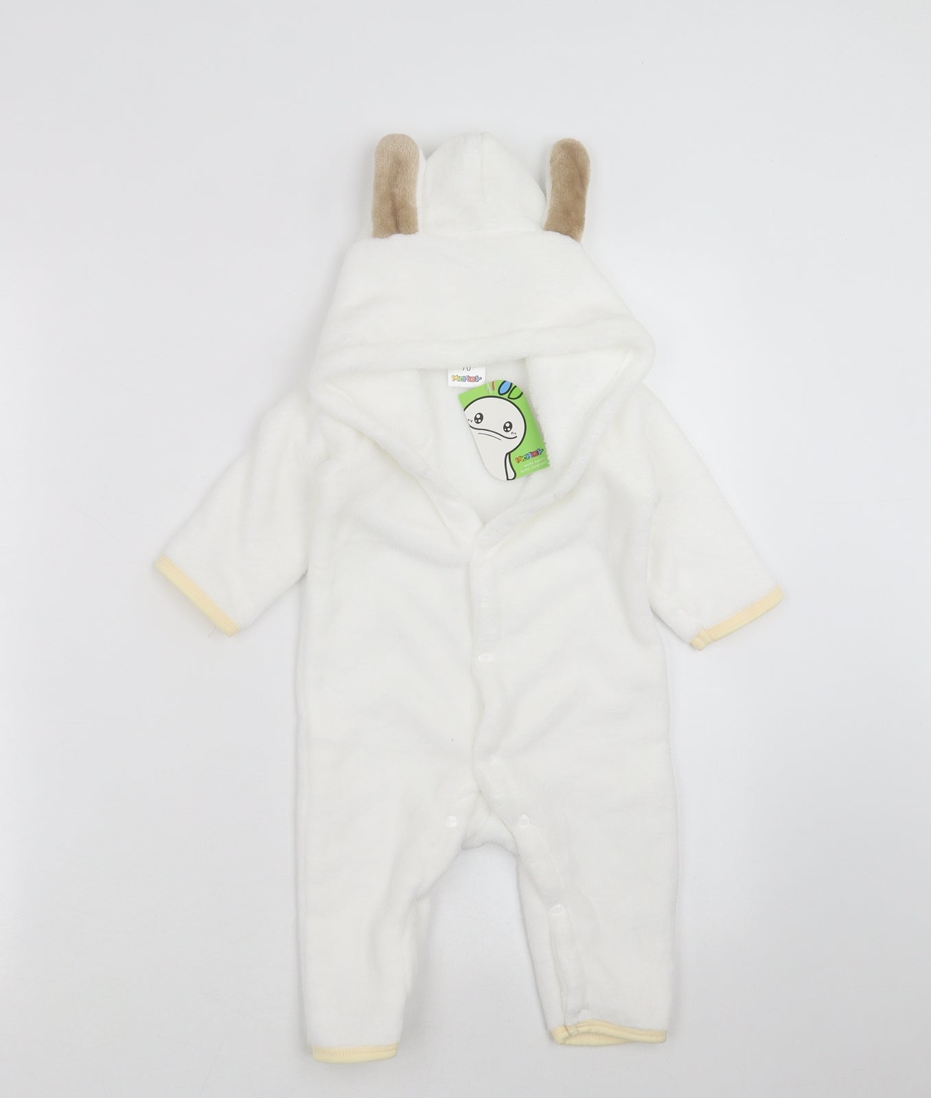 MICHLEY Baby White   Coverall Outfit/Set Size 6-9 Months