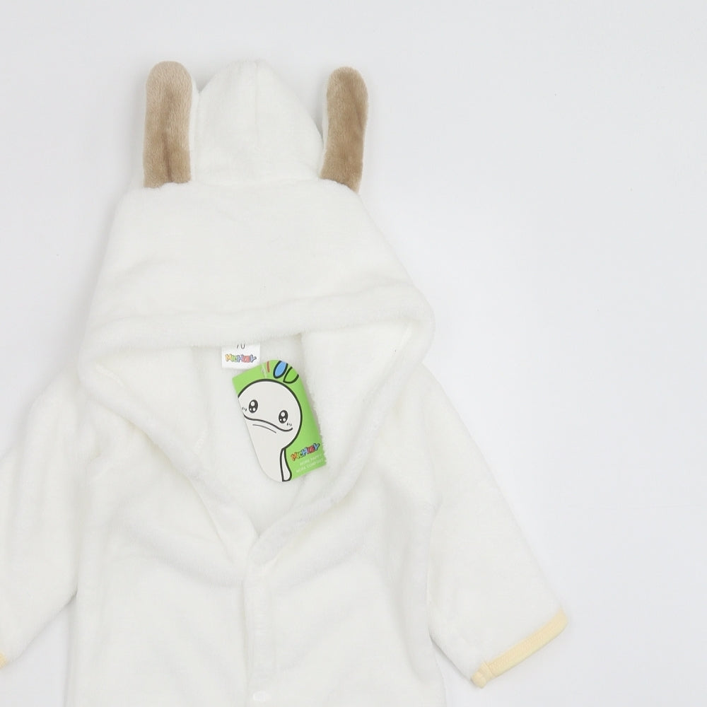 MICHLEY Baby White   Coverall Outfit/Set Size 6-9 Months