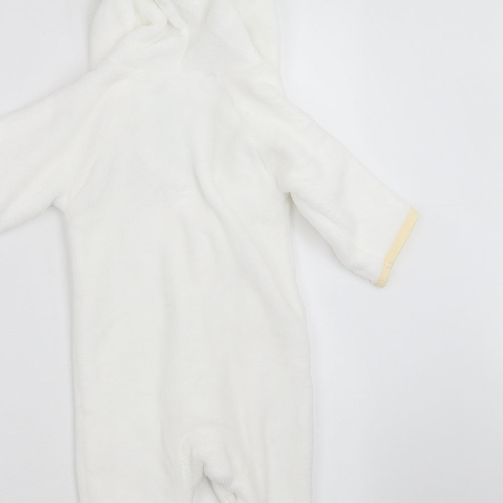 MICHLEY Baby White   Coverall Outfit/Set Size 6-9 Months