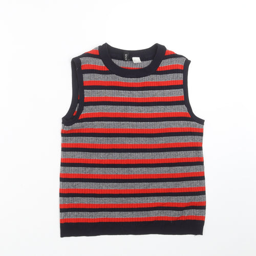 Divided by H&M Womens Blue Striped Knit Pullover Jumper Size S
