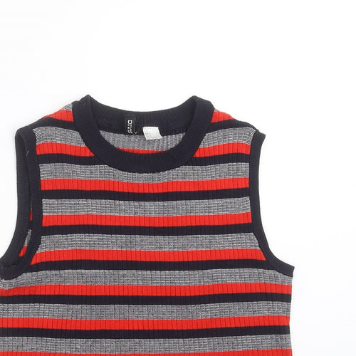 Divided by H&M Womens Blue Striped Knit Pullover Jumper Size S