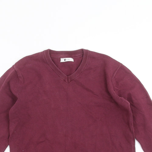 Very Boys Purple  Knit Pullover Jumper Size 10-11 Years