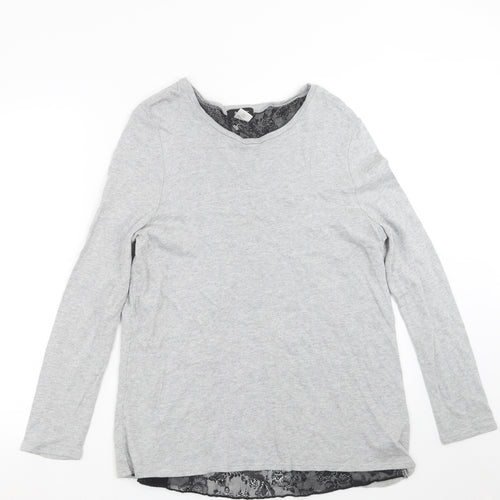 La Redoute  Womens Grey  Knit Pullover Jumper Size 18  - Lace Hem