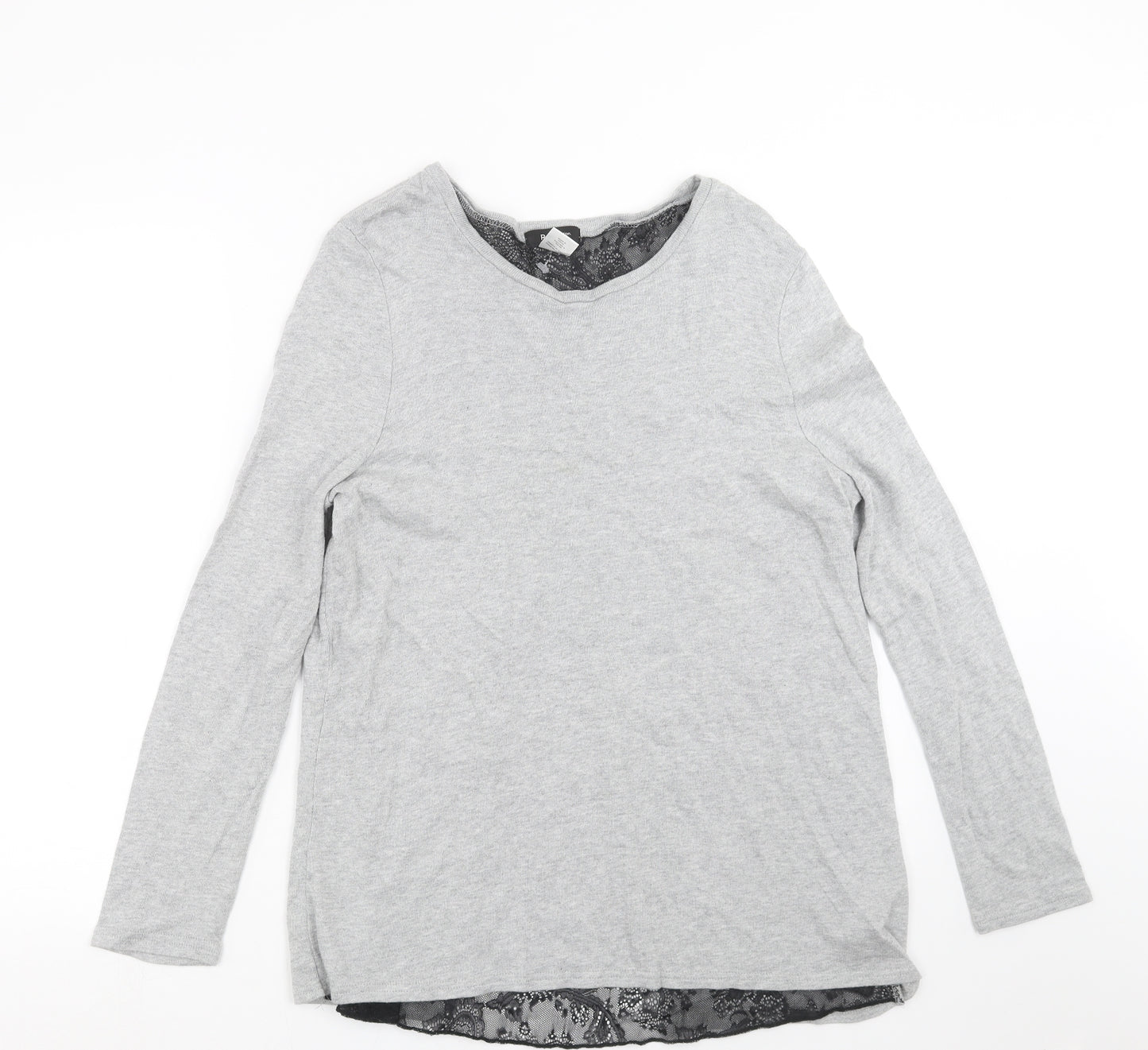 La Redoute  Womens Grey  Knit Pullover Jumper Size 18  - Lace Hem