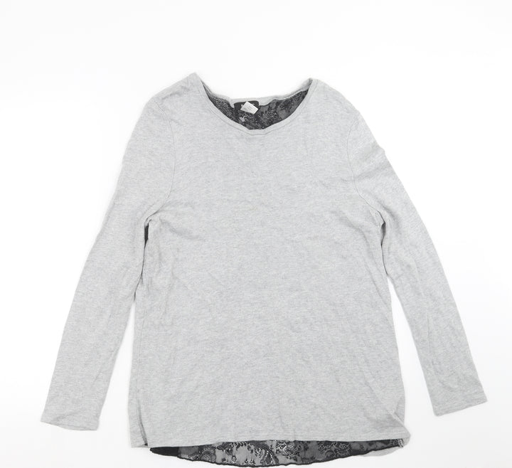 La Redoute  Womens Grey  Knit Pullover Jumper Size 18  - Lace Hem