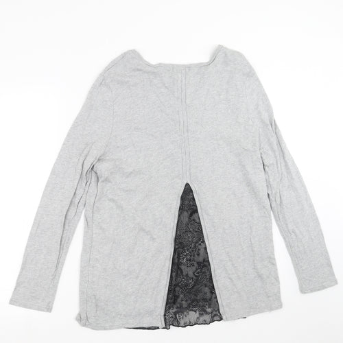 La Redoute  Womens Grey  Knit Pullover Jumper Size 18  - Lace Hem