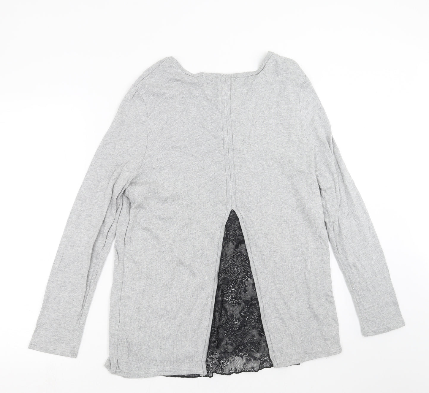 La Redoute  Womens Grey  Knit Pullover Jumper Size 18  - Lace Hem