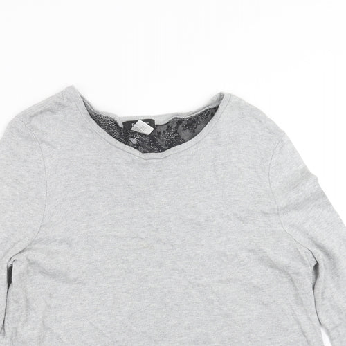 La Redoute  Womens Grey  Knit Pullover Jumper Size 18  - Lace Hem