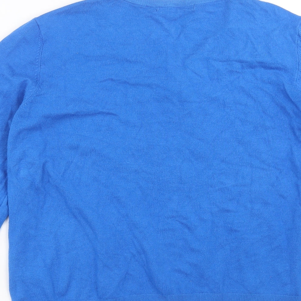 George Womens Blue  Knit Cardigan Jumper Size 14