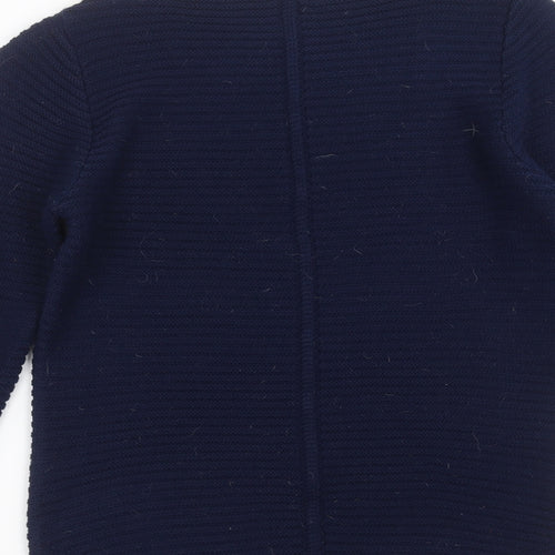 Envy Us Womens Blue Striped Knit Pullover Jumper Size M