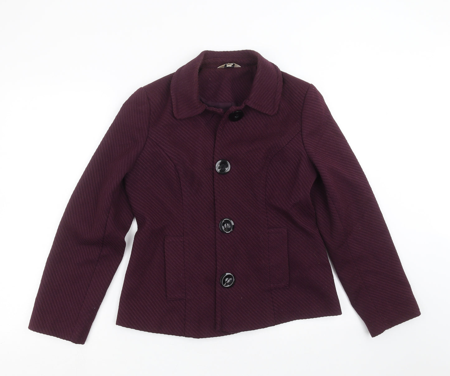 M&Co Womens Purple Striped  Jacket  Size 12