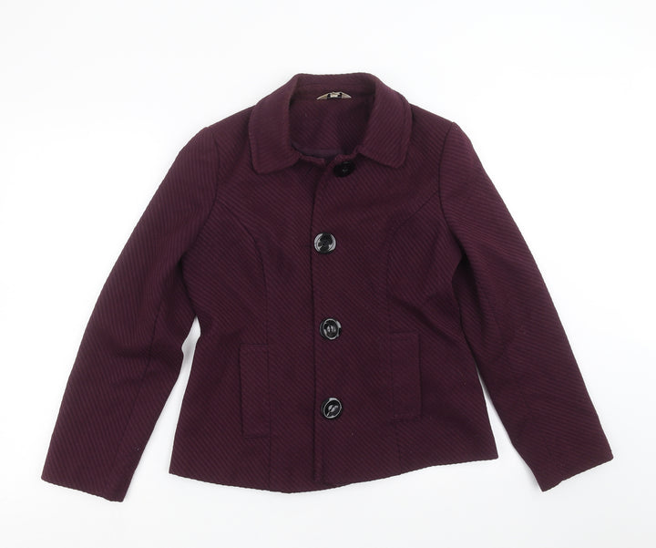 M&Co Womens Purple Striped  Jacket  Size 12