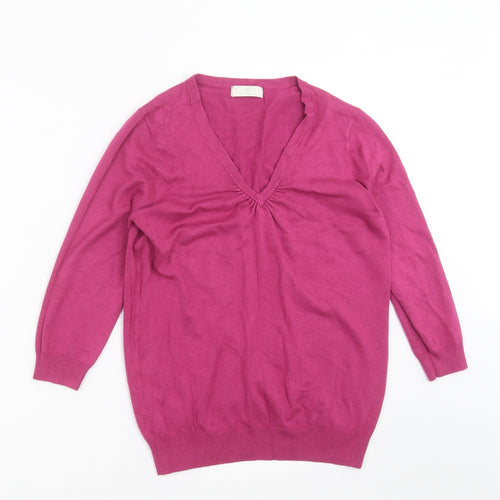 Marks and Spencer Womens Purple  Knit Pullover Jumper Size 10