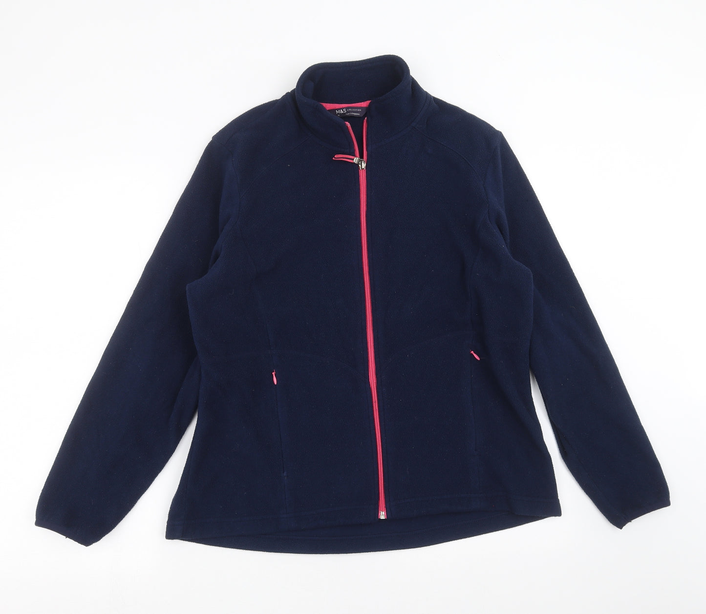 Marks and Spencer Womens Blue  Fleece Full Zip Jumper Size 16