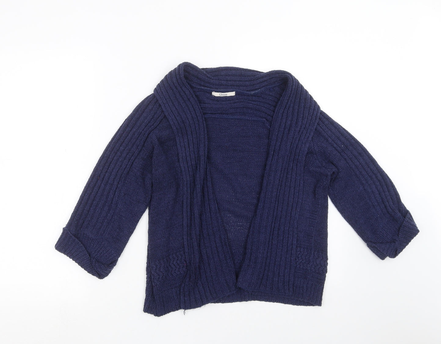 Marks and Spencer Womens Blue  Knit Cardigan Jumper Size 14