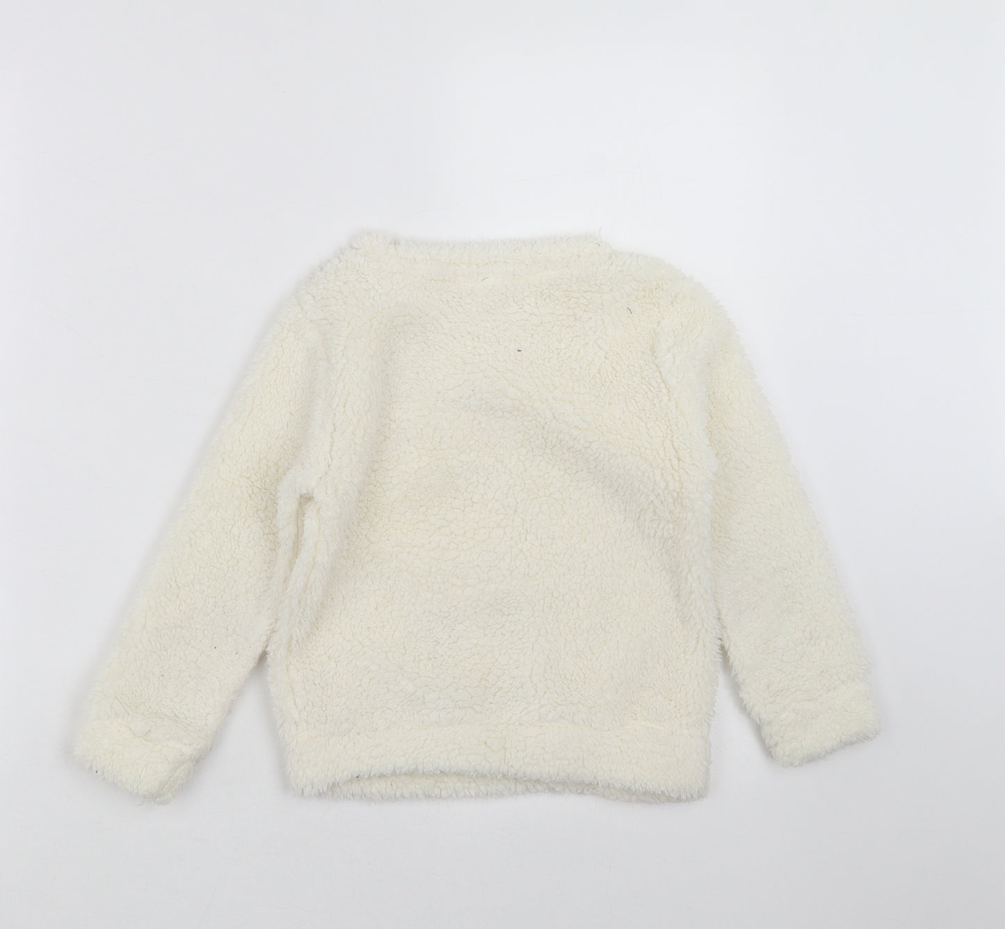 F&F Girls Ivory   Pullover Jumper Size 6-7 Years  - unicorn