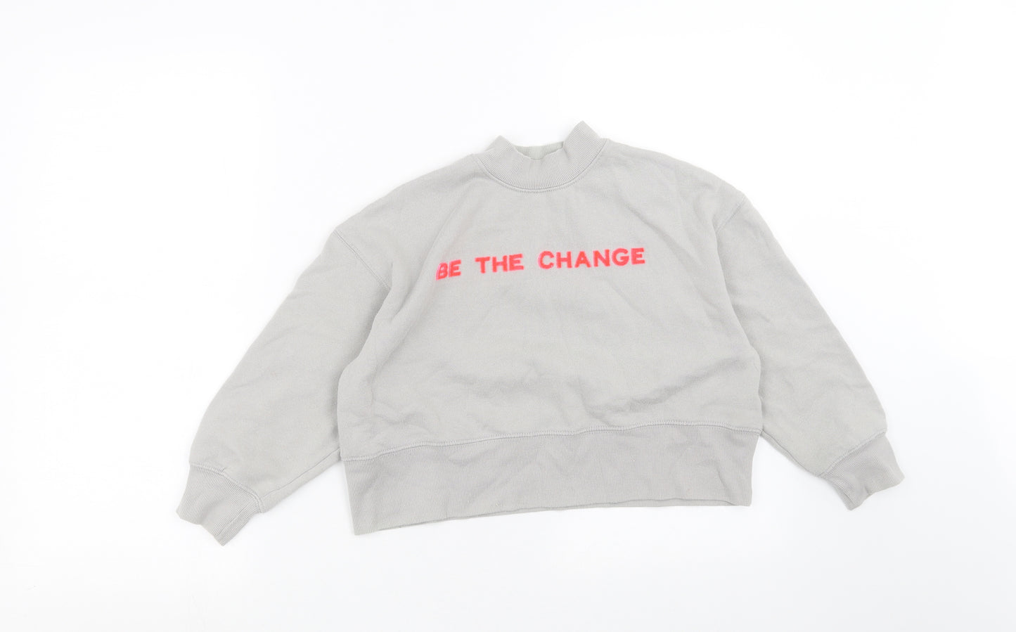Primark Girls Grey   Pullover Sweatshirt Size 8-9 Years  - be the change