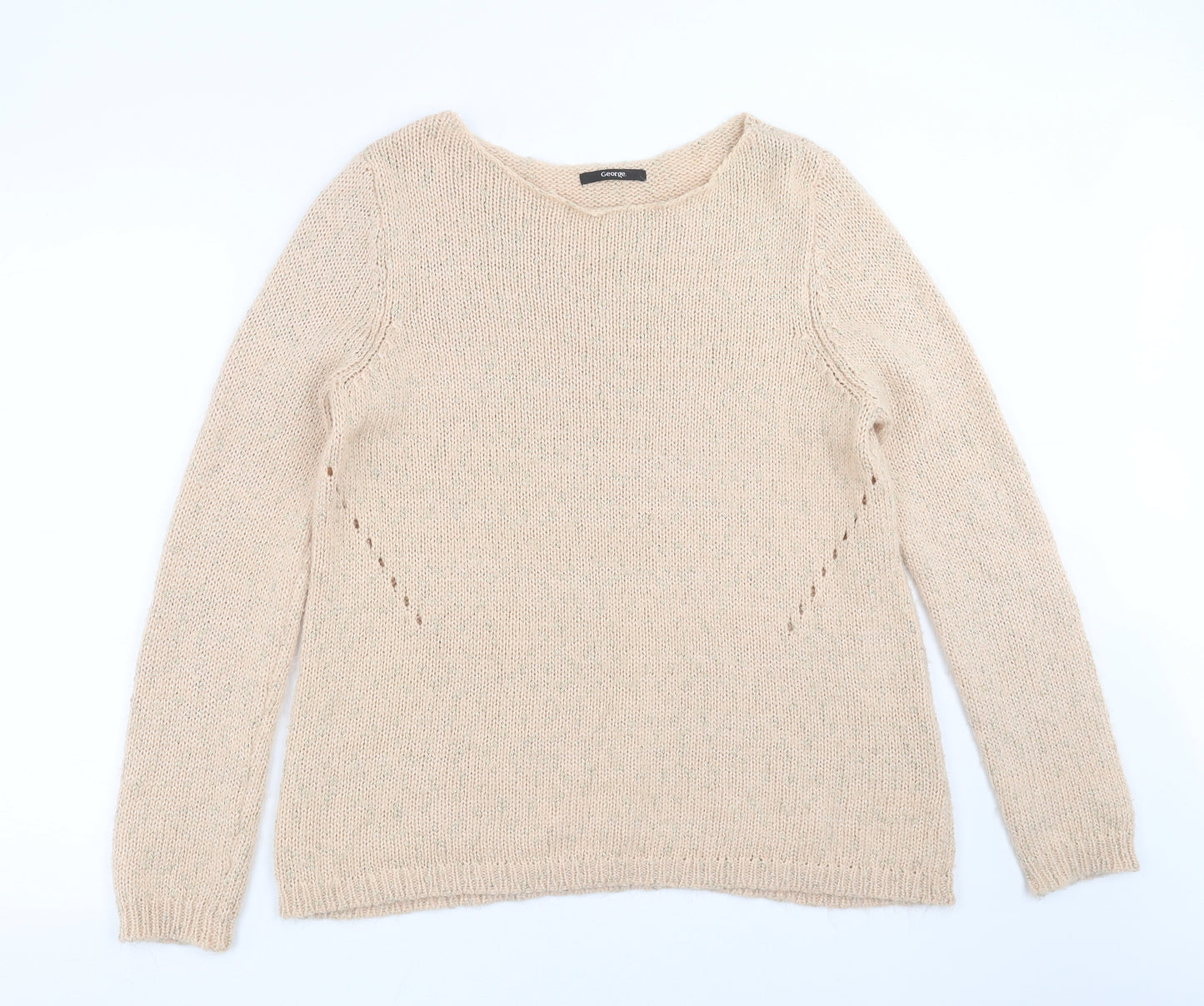 George Womens Beige  Knit Pullover Jumper Size 18