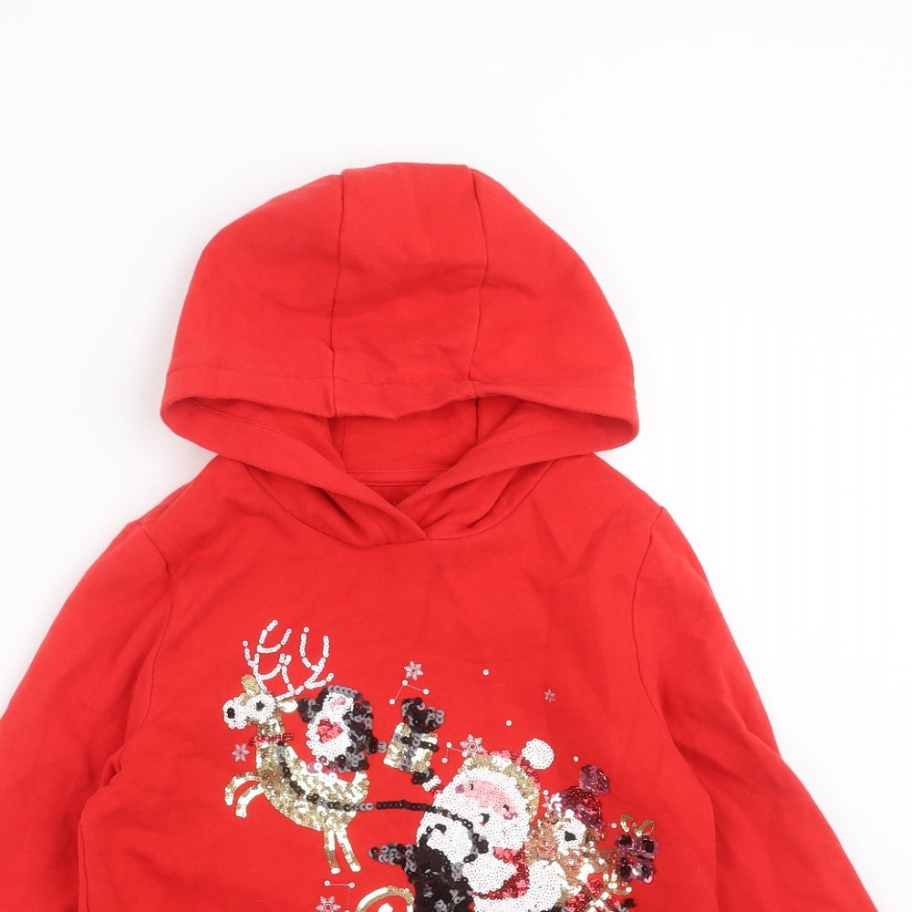 F&F Boys Red   Pullover Hoodie Size 9-10 Years  - christmas
