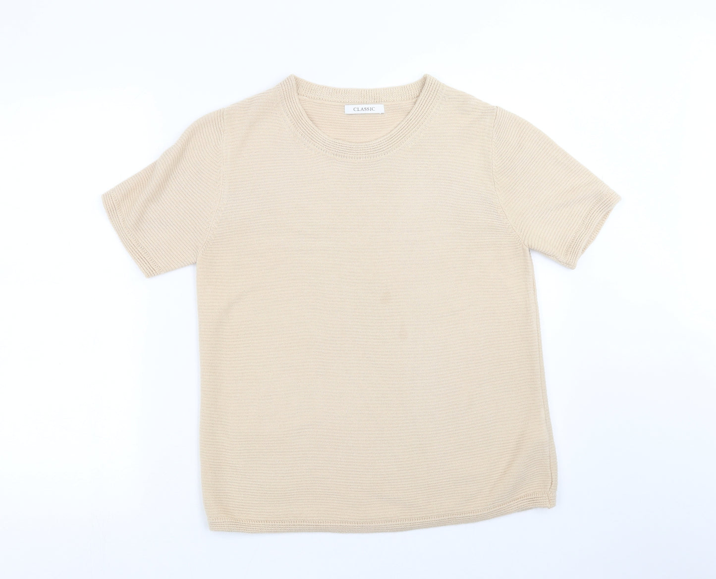 Marks and Spencer Womens Beige  Knit Pullover Jumper Size 12